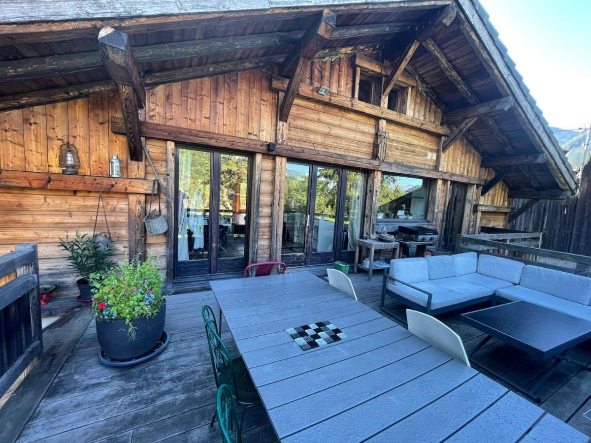 Magnifique Chalet Dans La Vallee De Chamonix Servoz Exteriör bild